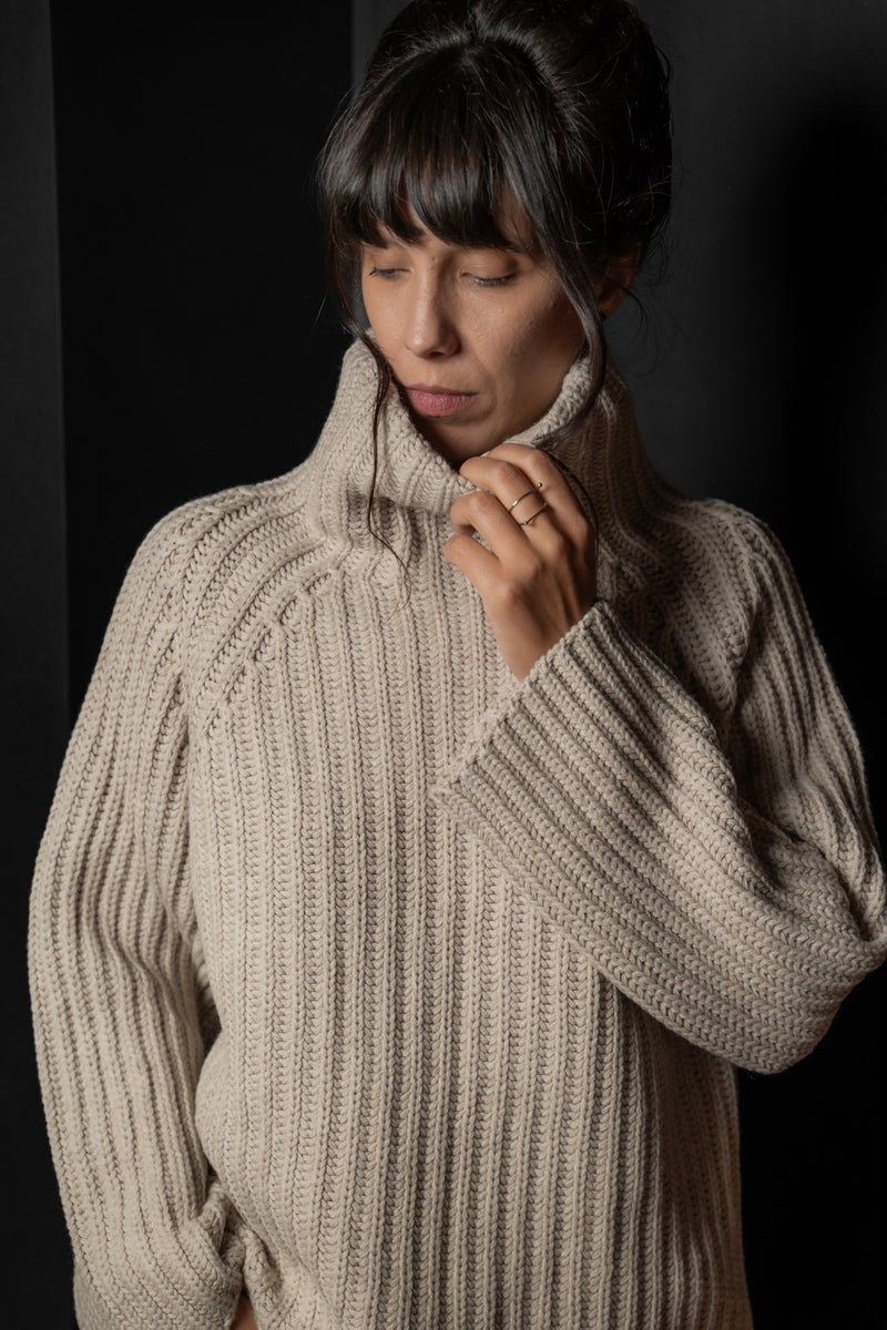 FORME D'EXPRESSION-PULLOVER-DM246-ALMOND