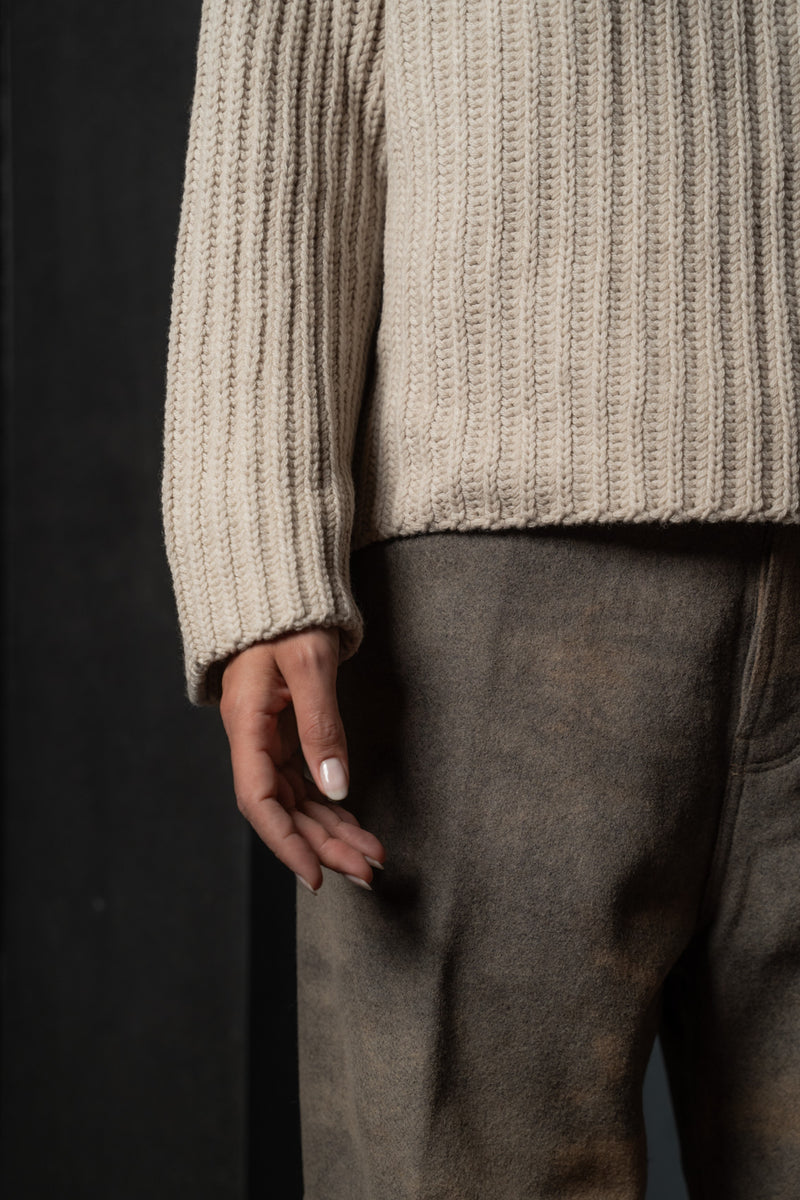 FORME D'EXPRESSION-PULLOVER-DM246-ALMOND