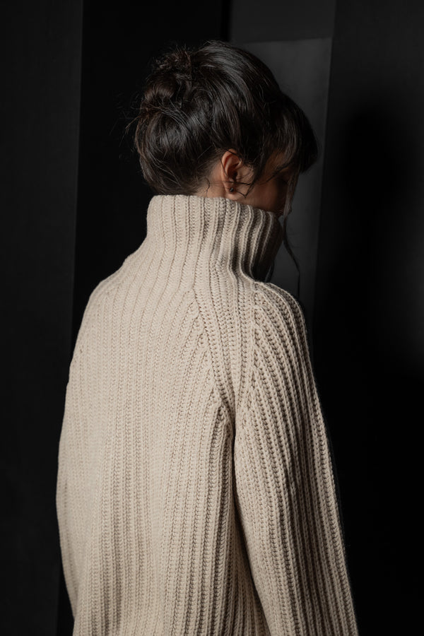 FORME D'EXPRESSION-PULLOVER-DM246-ALMOND