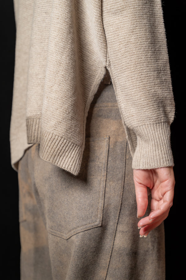 FORME D'EXPRESSION-PULLOVER-DM141-ALMOND
