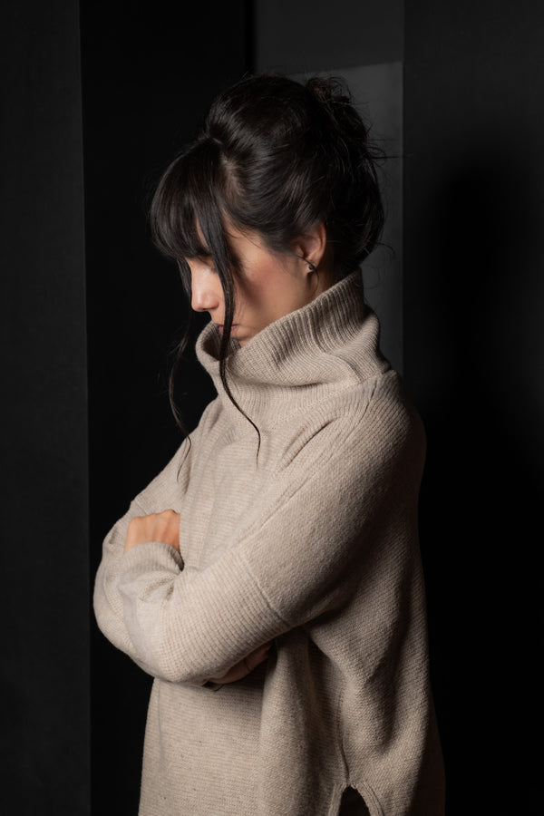 FORME D'EXPRESSION-PULLOVER-DM141-ALMOND
