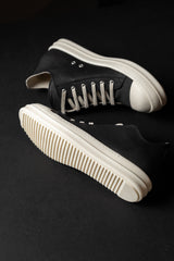 RICK OWENS-DENIM SHOES-DS01F-DBK911-BLACK/MILK/MILK