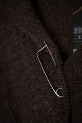 DANIEL ANDRESEN-BIG COLLAR KNIT JACKET-ABRONIA-CHOCOLATE