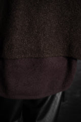 DANIEL ANDRESEN-BIG COLLAR KNIT JACKET-ABRONIA-CHOCOLATE