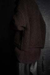 DANIEL ANDRESEN-BIG COLLAR KNIT JACKET-ABRONIA-CHOCOLATE