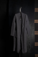 DANIEL ANDRESEN-LONG KNIT COAT-RIBES-CARBON