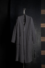 DANIEL ANDRESEN-LONG KNIT COAT-RIBES-CARBON