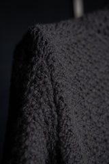 DANIEL ANDRESEN-LONG KNIT COAT-RIBES-CARBON