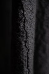 DANIEL ANDRESEN-LONG KNIT COAT-RIBES-CARBON