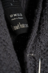 DANIEL ANDRESEN-LONG KNIT COAT-RIBES-CARBON
