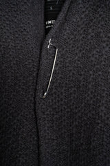 DANIEL ANDRESEN-LONG KNIT COAT-RIBES-CARBON