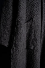 DANIEL ANDRESEN-LONG KNIT COAT-RIBES-CARBON