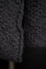 DANIEL ANDRESEN-LONG KNIT COAT-RIBES-CARBON