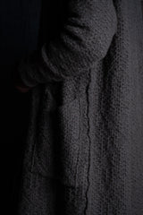 DANIEL ANDRESEN-LONG KNIT COAT-RIBES-CARBON