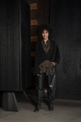 ISABEL BENENATO-CARDIGAN-DK24F26-BLACK