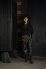 ISABEL BENENATO-CARDIGAN-DK24F26-BLACK