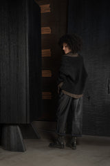 ISABEL BENENATO-CARDIGAN-DK24F26-BLACK