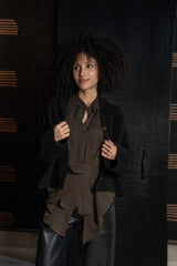 ISABEL BENENATO-CARDIGAN-DK24F26-BLACK