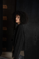ISABEL BENENATO-CARDIGAN-DK24F26-BLACK