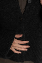 ISABEL BENENATO-CARDIGAN-DK24F26-BLACK