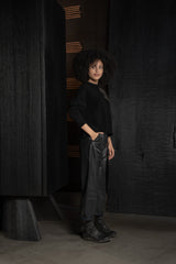 ISABEL BENENATO-PULLOVER-DK03PF26-BLACK