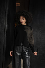 ISABEL BENENATO-PULLOVER-DK03PF26-BLACK
