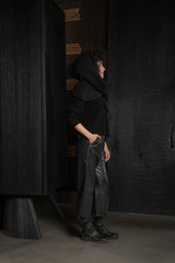 ISABEL BENENATO-HOODED SCARF-GK72F26-BLACK
