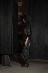 ISABEL BENENATO-HOODED SCARF-GK72F26-BLACK
