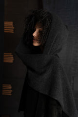 ISABEL BENENATO-HOODED SCARF-GK72F26-BLACK