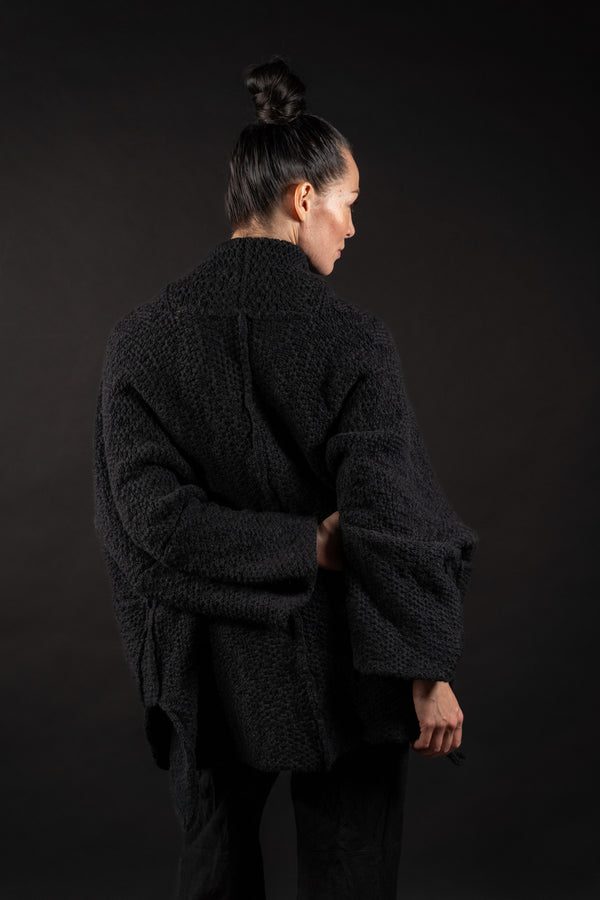 DANIEL ANDRESEN- KNIT KIMONO-GOLPAR-BLACK