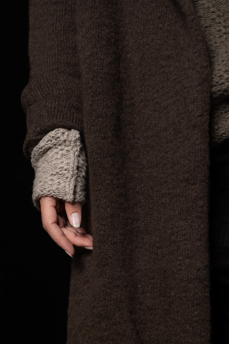 DANIEL ANDRESEN-CARDIGAN-TULIP-CHOCOLATE
