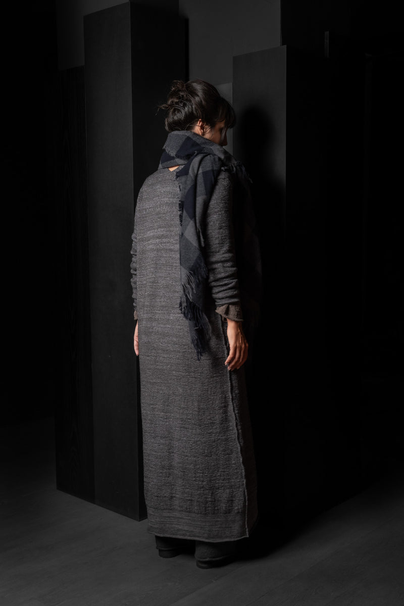 DANIEL ANDRESEN-LONG CARDIGAN-KARAKA-CHARCOAL