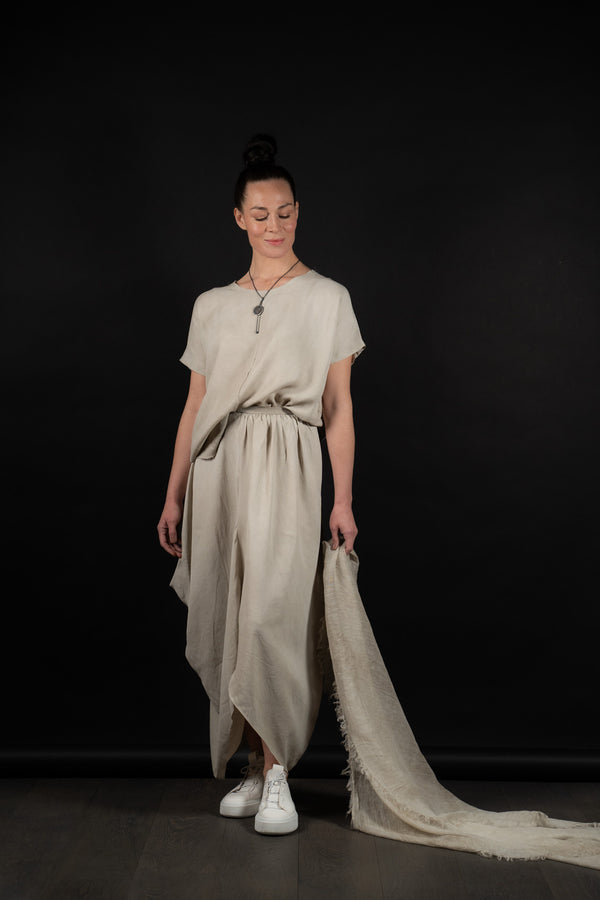 DAUB-SKIRT-GO31-T506-TAUPE