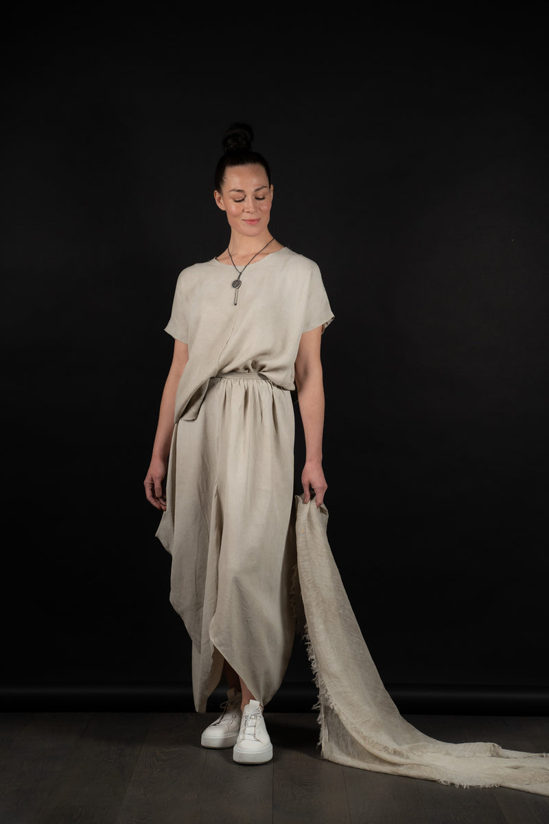 DAUB-SKIRT-GO31-T506-TAUPE