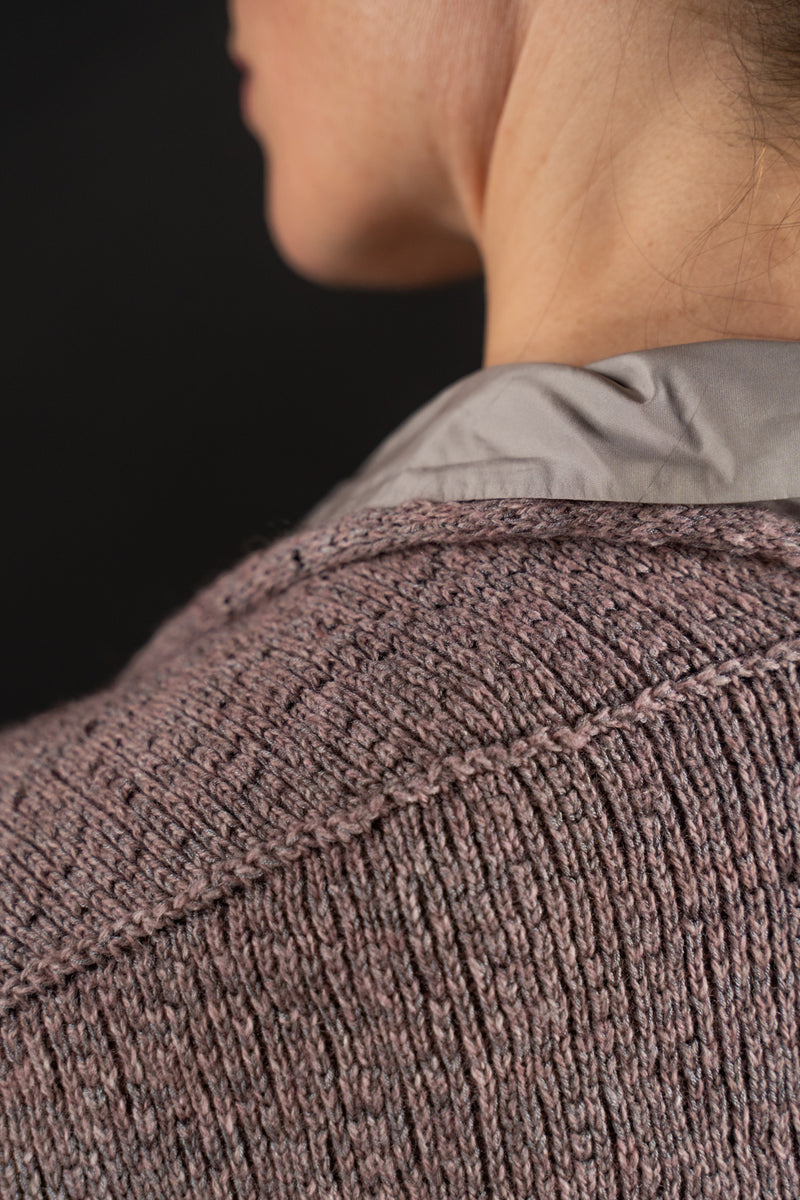 DANIEL ANDRESEN-LONG CARDIGAN-KARAKA-OLD ROSE
