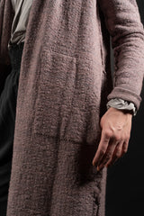 DANIEL ANDRESEN-LONG CARDIGAN-KARAKA-OLD ROSE