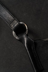 TAGLIOVIVO-BAG-SERPENT HEXAGON-HORSE-CULATTA REVERSE-BLACK