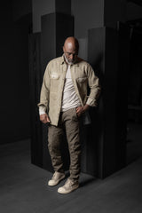 RICK OWENS-DENIM JACKET-OUTERSHIRT-SAND