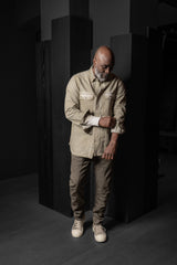 RICK OWENS-DENIM JACKET-OUTERSHIRT-SAND