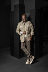 RICK OWENS-DENIM JACKET-OUTERSHIRT-SAND