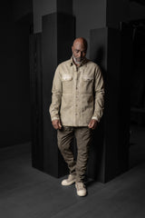 RICK OWENS-DENIM JACKET-OUTERSHIRT-SAND