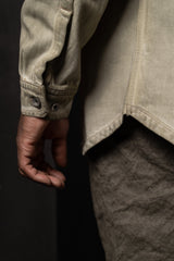 RICK OWENS-DENIM JACKET-OUTERSHIRT-SAND