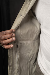 RICK OWENS-DENIM JACKET-OUTERSHIRT-SAND