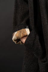 CHIAHUNG SU-OVERSIZE COAT-FC14-FHW-UNEVEN DARK TAUPE