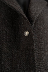 CHIAHUNG SU-OVERSIZE COAT-FC14-FHW-UNEVEN DARK TAUPE