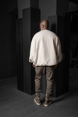 RICK OWENS-KNIT SWEATSHIRT-HUN-FP-MILK WASH
