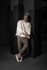 RICK OWENS-KNIT SWEATSHIRT-HUN-FP-MILK WASH