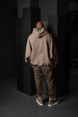 RICK OWENS-KNIT SWEATSHIRT-HUN HOODIE-FP-DUST