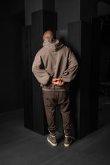 RICK OWENS-KNIT SWEATSHIRT-HUN HOODIE-FP-DUST