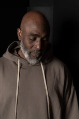 RICK OWENS-KNIT SWEATSHIRT-HUN HOODIE-FP-DUST